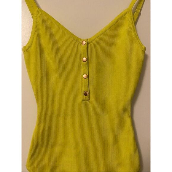 Neon Green ribbed body suit Women’s size Medium - Picture 2 of 3